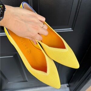 Rothy's Yellow Pointed Flats